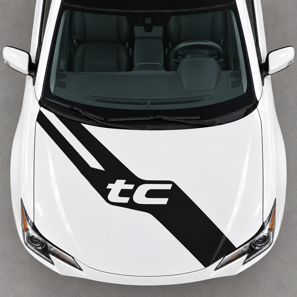 Open Letter Hood Sash Vinyl Decal Sticker for Scion tC 2014-2016 Facelift