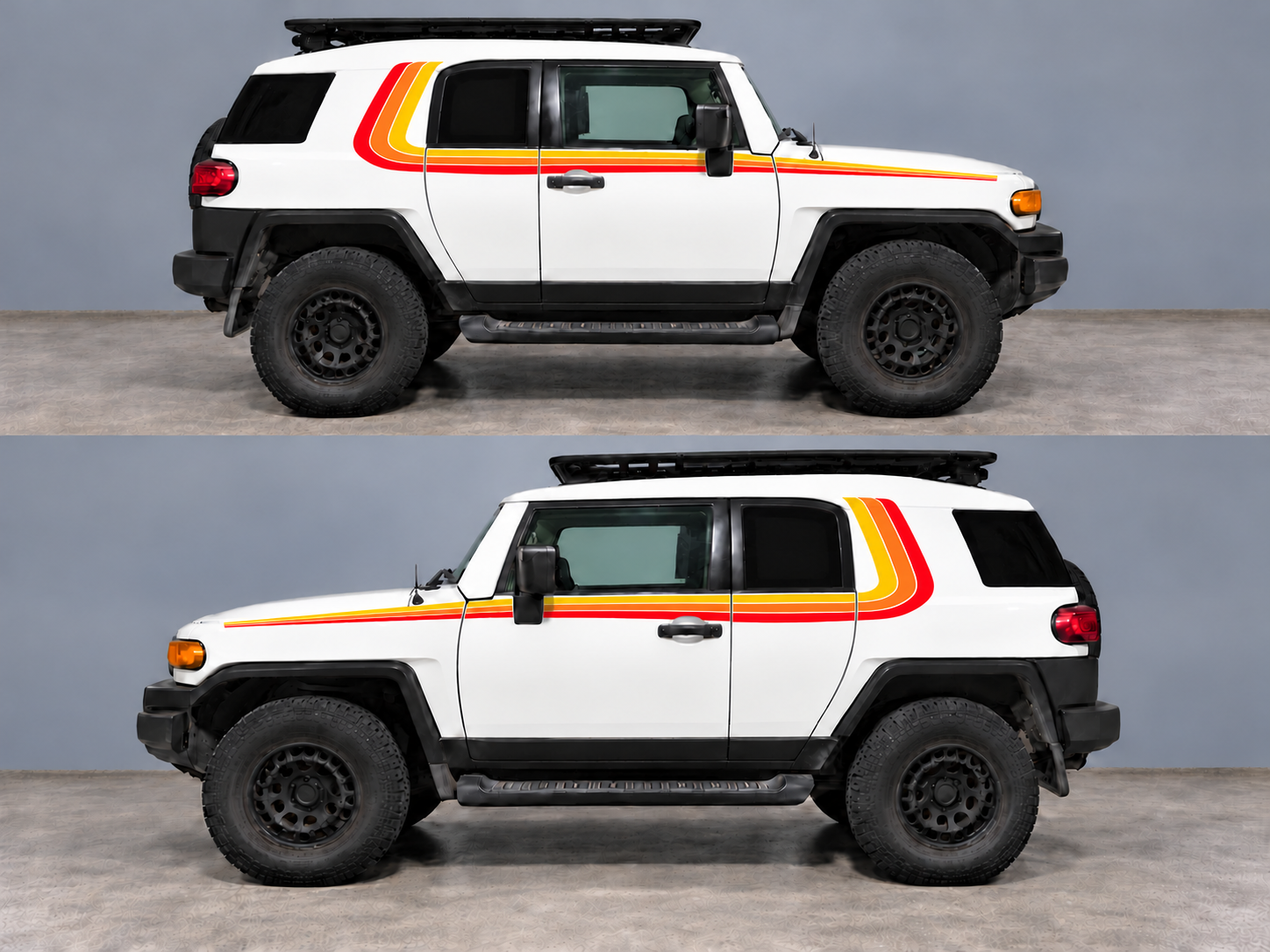 Retro Style Stripes Side graphics Side Vinyl Decal Sticker for Toyota FJ Cruiser