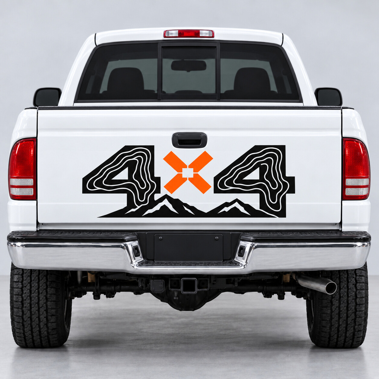 Contour Four Wheel Tailgate Vinyl Decal Sticker for Dodge Dakota Sport 4x4 Club Cab AN 1997–2004