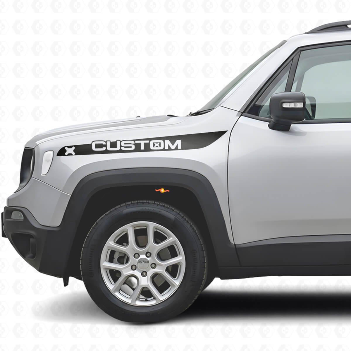 Custom Front Fender Stripes Vinyl Decals Kit for Jeep Renegade