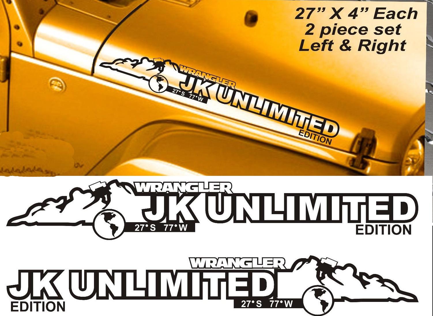 JL Unlimited Edition Hood Vinyl Decal Sticker for Jeep Wrangler
