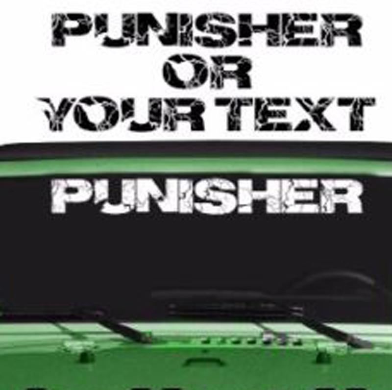 Jeep Punisher Rubicon CJ XJ YJ TJ Windshield Decal