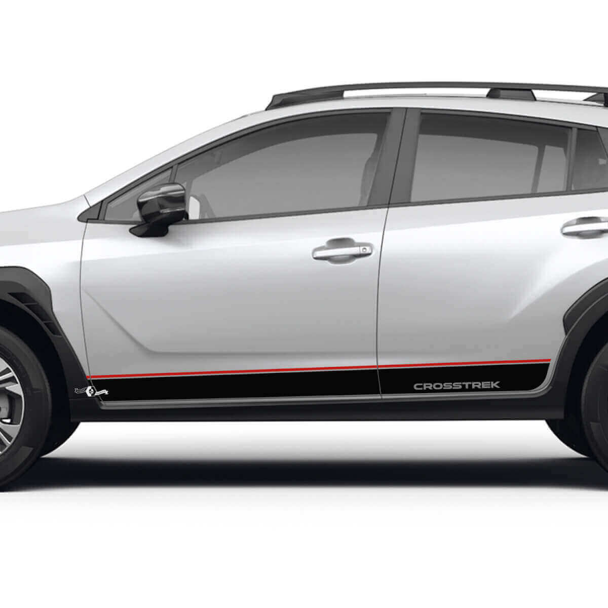 Side Doors Stripes Rocker Panel for Suba Crosstrek Vinyl Decals Stickers Graphics 2 colors