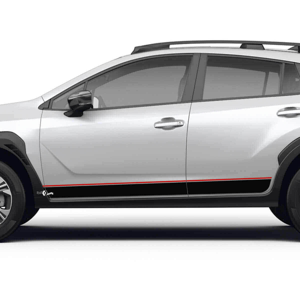Straight Rocker Panel Stripes Vinyl Decals Kit for Subaru Crosstrek