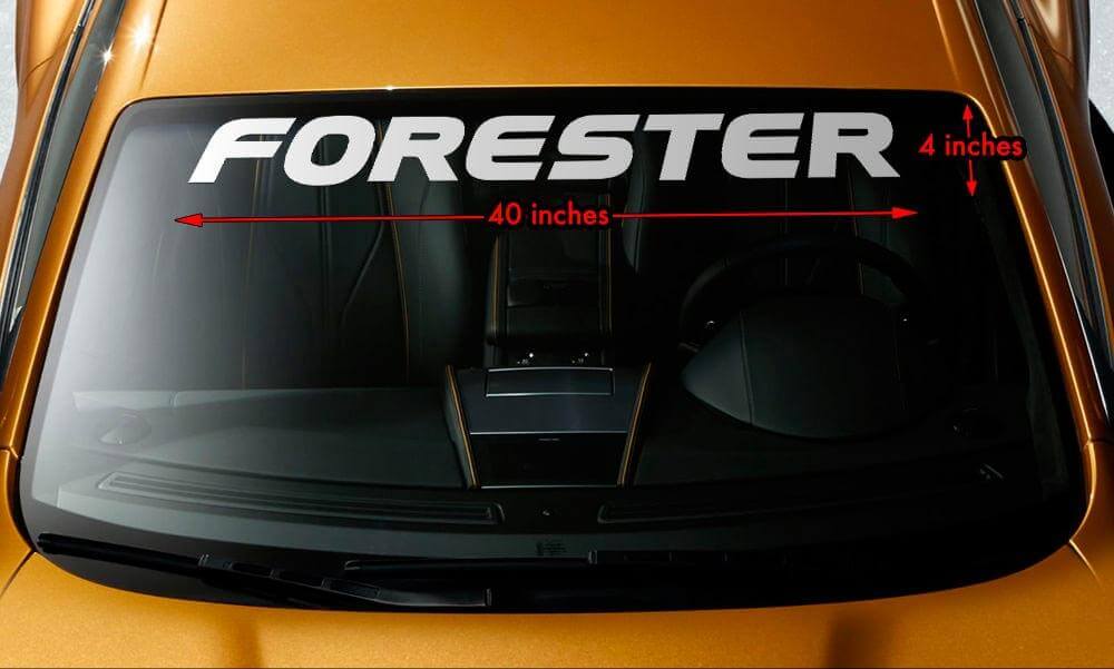 Brand Lettering Windshield Decal Sticker Vinyl Graphics 2 For Subaru Forester