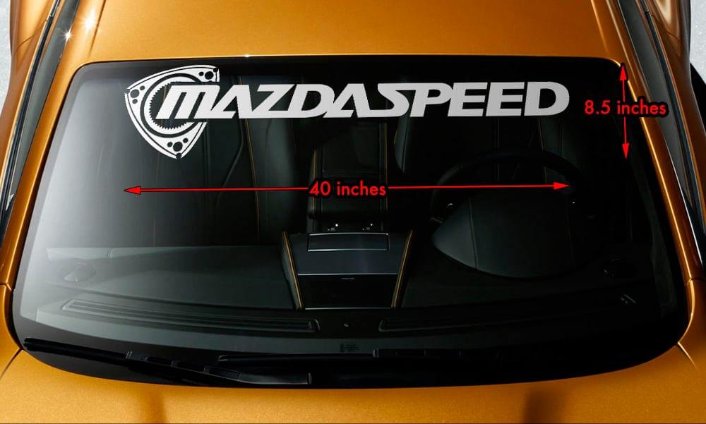 Mazdaspeed Rotary Windshield Banner Vinyl Decal for Mazda RX-7 RX-8