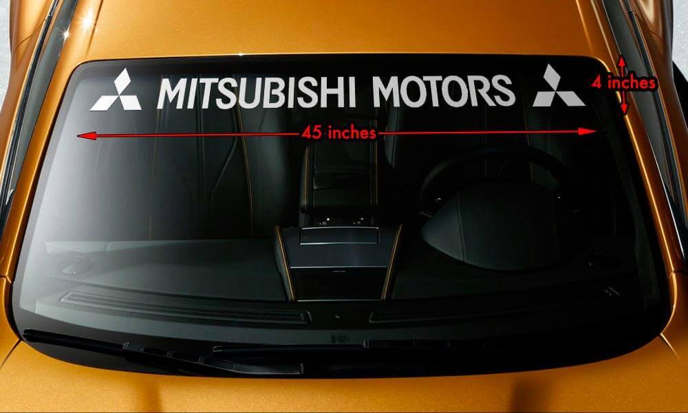 Mitsubishi Motors Windshield Banner Vinyl Decal for Mitsubishi Cars