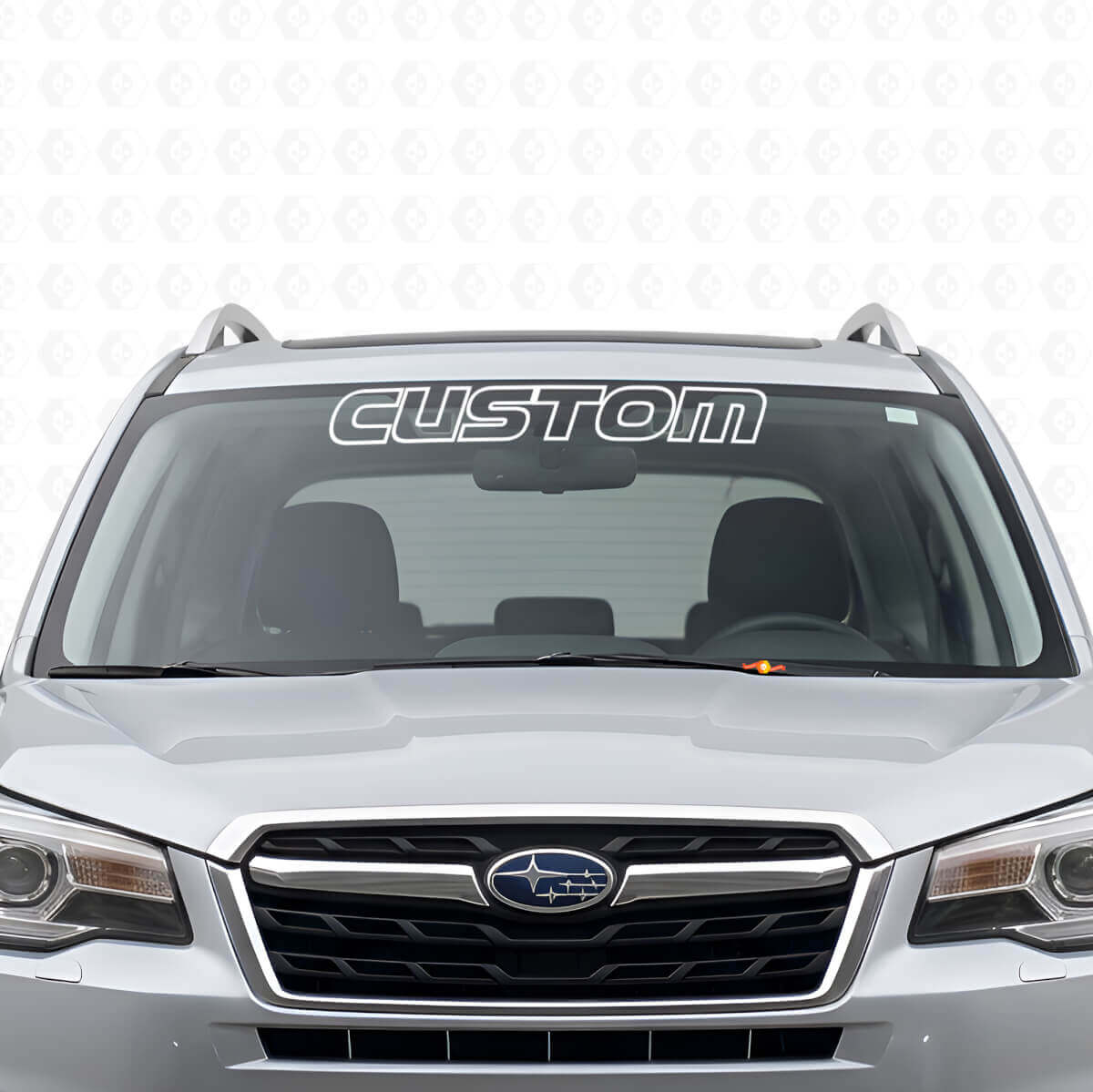 Custom Outline Windshield Lettering Vinyl Decal for Suba Forester