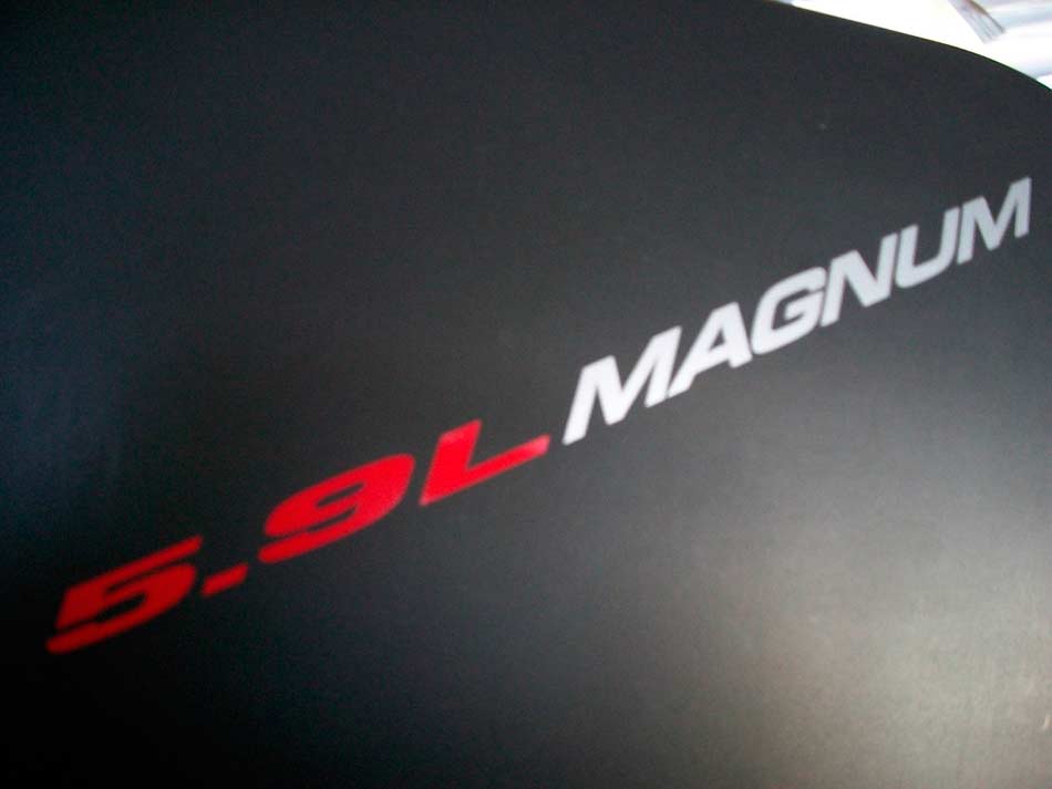 5.9L MAGNUM - DECALS Sticker Hood Fender Tailgate emblem style logo 360 ci V8
