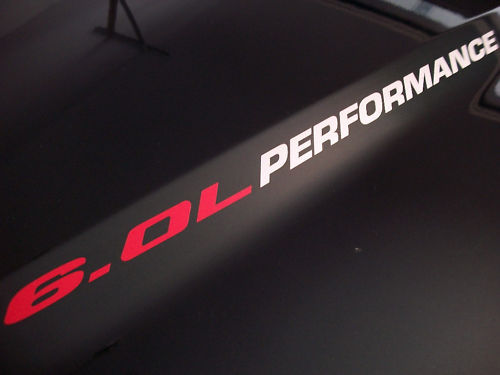 6.0L PERFORMANCE decals Ford F250 F350 Powerstroke Power Stroke 03 04 05 06 07