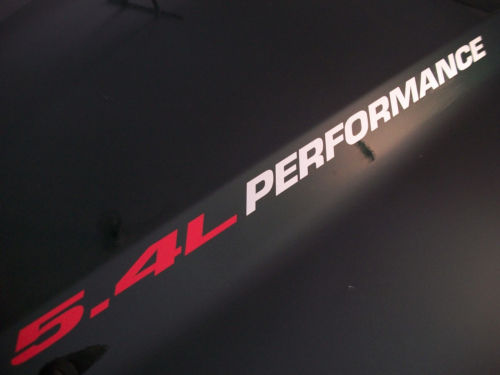 5.4L Performance (par) Pegatina de capucha Etiqueta Emblema Ford F150 F250 Expedición