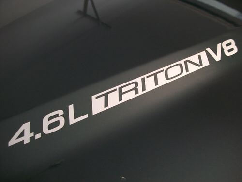 Pair of 4.6L Triton V8 Hood Vinyl Decals for Musclecar truck 1999-2010