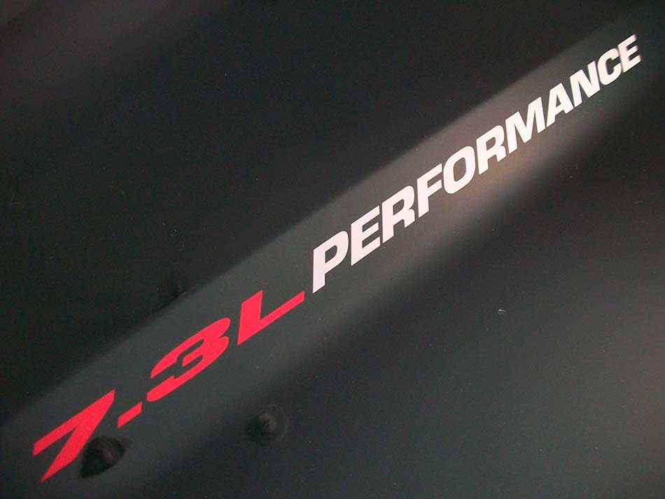 7.3L Performance Hood Vinyl Decals for Musclecar F-250/350 Powerstroke Diesel 1998-2003