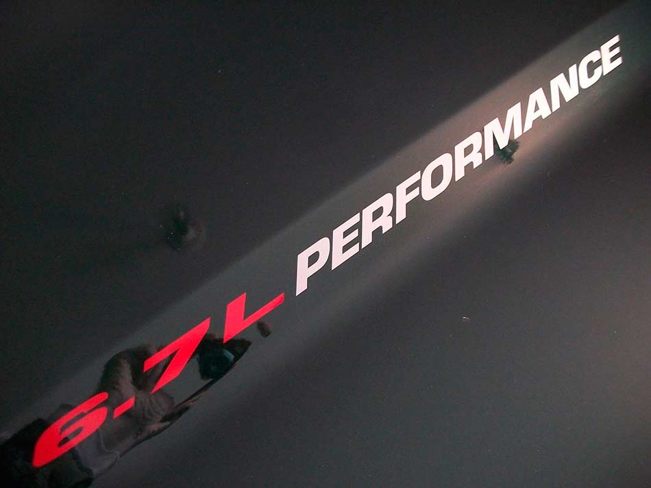 6.7L PERFORMANCE Hood Stickers Decals Musclecar F250 F350 Powerstroke Turbo Diesel 2011 2012