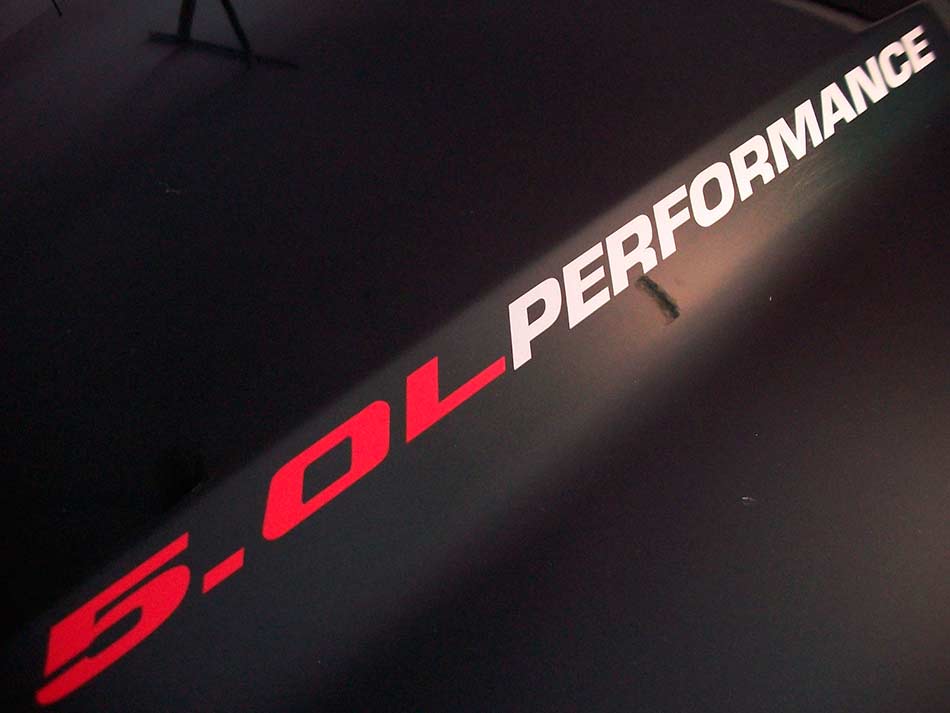 5.0L Performance Hood Vinyl Decals Set for Musclecar Truck