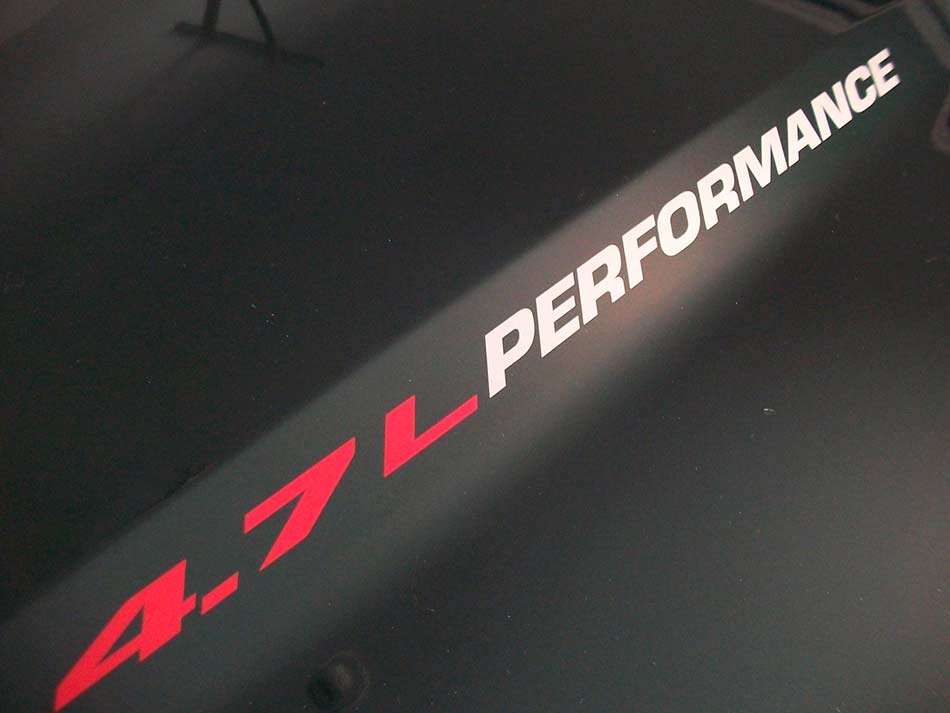 4.7L Performance Hood Decal Set for Dodge and Jeep 4.7L Models