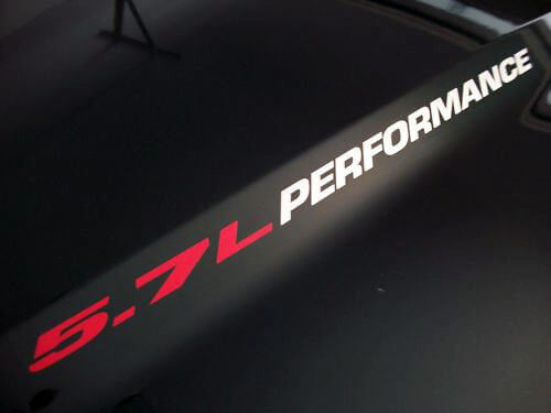 5.7L Performance Hood Vinyl Decals for Trucks and Muscle Cars