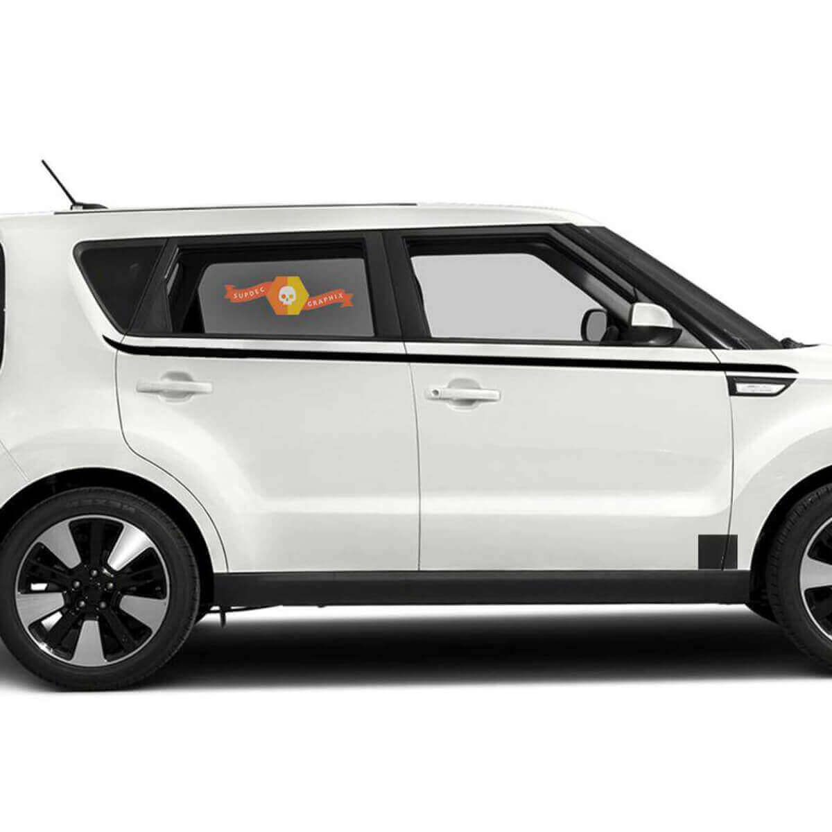 Side Rocker Panel Stripes graphics Stickers Decals for Kia Soul 2008- 2020
