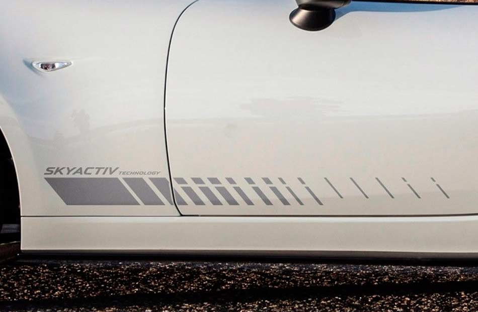 Mazda MX5 Miata Türverkleidung Seitenstreifen Grafik Aufkleber Skyactiv