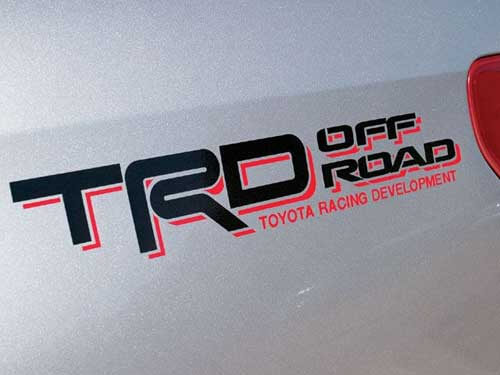 TRD Off Road Style Quarter Panel Vinyl Decals for Toyota Tacoma Tundra