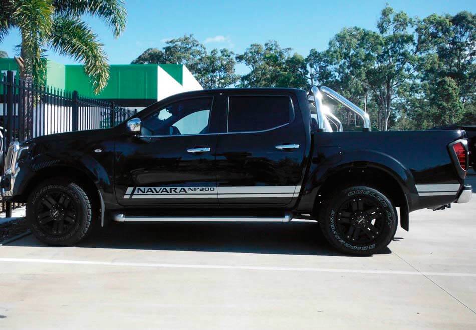 2 PC plane side stripe graphic Vinyl sticker for NAVARA NP300 2015 2016 sticker