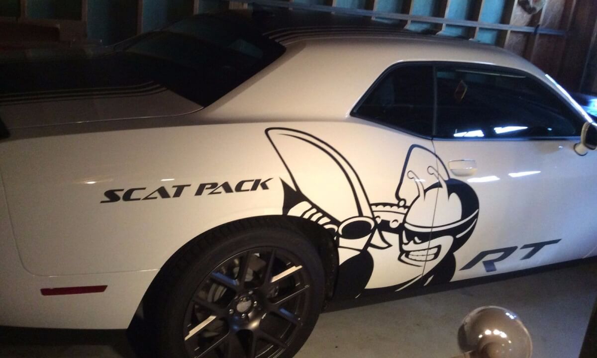 Scat Pack Bee R/T 6.4L Side Vinyl Decal Set for Dodge Challenger