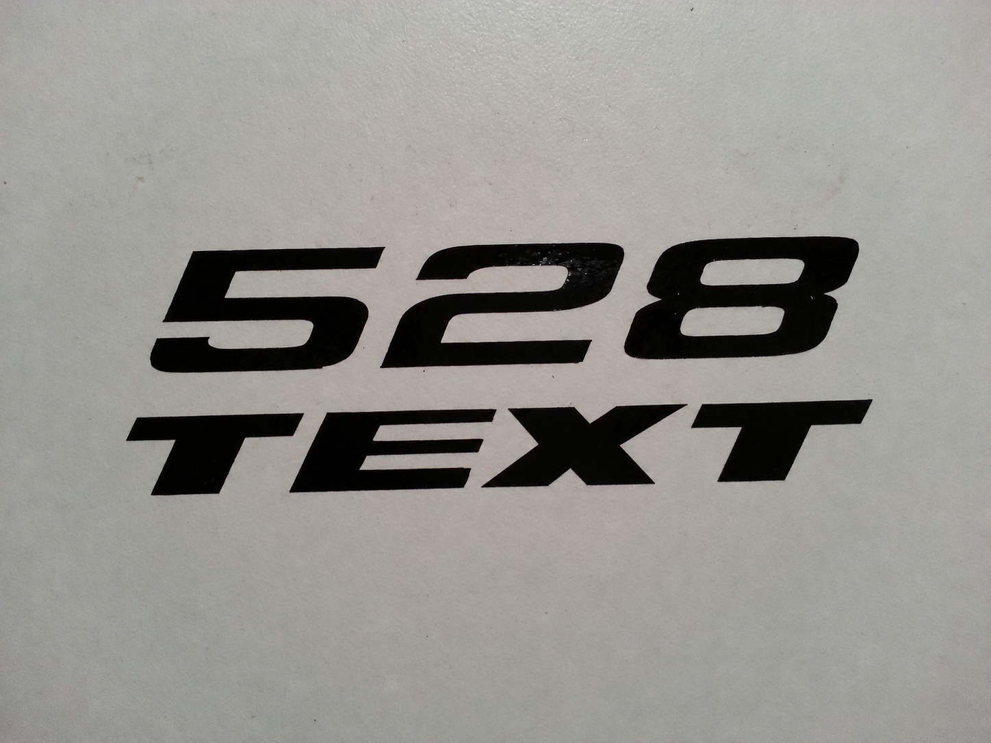 Custom Text 528 Lettering Sticker Decal for Dodge Challenger, Charger, Chrysler Magnum and Plymouth Cuda
