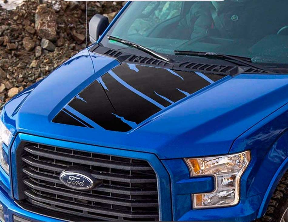 Ford F-150 2015-2016 F150 Predator hood graphics side stripe decal sticker