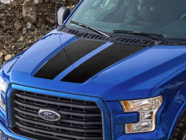 Ford F-150 2015-2016 F150 hood graphics stripe decal sticker 4