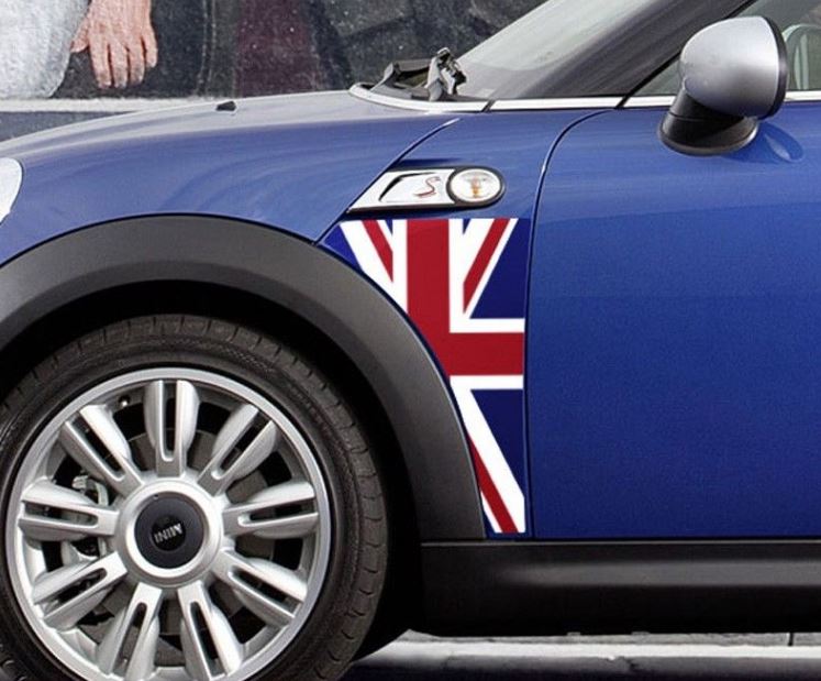 Ein Panel Mini Cooper R56 Union Jack UK Flagge Kotflügel Grafik Aufkleber Aufkleber