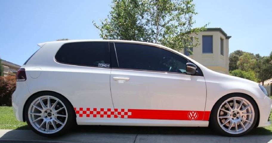 Decal sticker Stripes kit For Volkswagen Golf Mk4 Mk5 Mk6 Mk7 Emblem Badge body