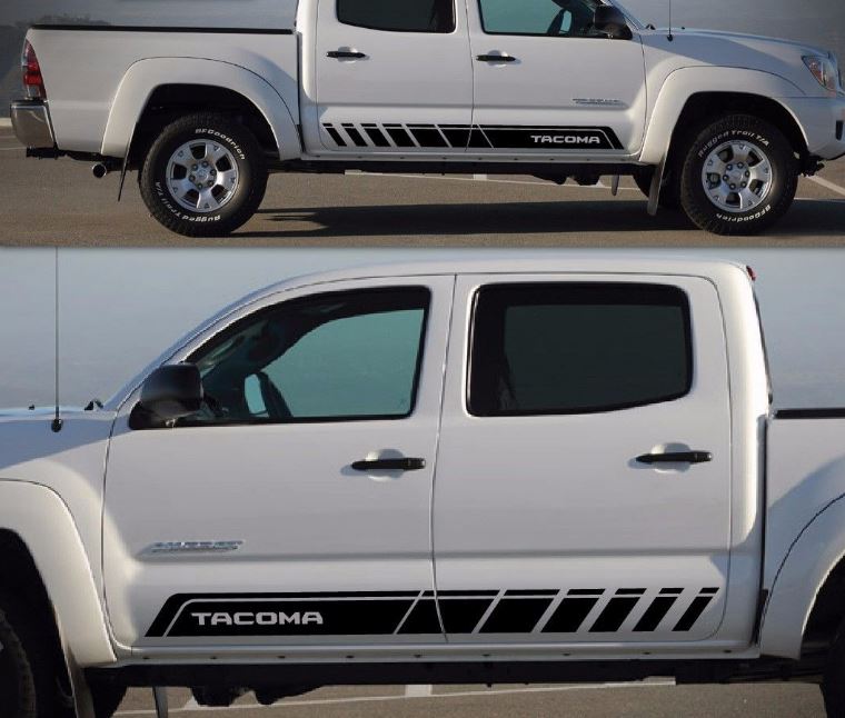 Decal Sticker Graphic Side Stripe Kit For Toyota Tacoma 4x4 Sport Bed 2005-2017