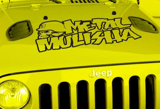 Metal Mulisha Hood Vinyl Decal for Jeep Wrangler TJ LJ JK JKU