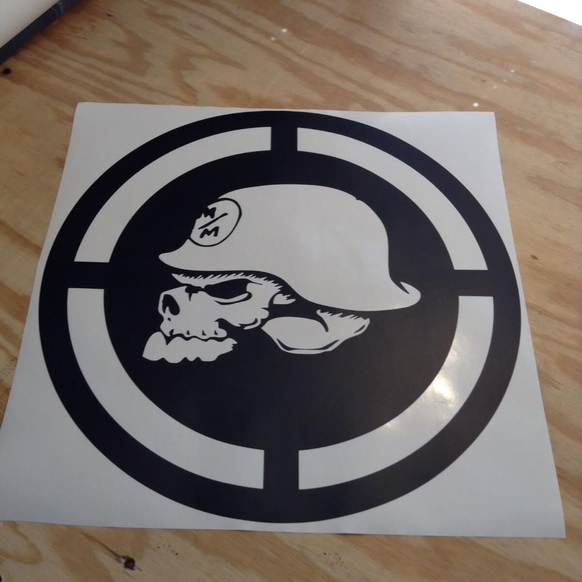 Metal Mulisha Style Skull Hood Vinyl Decal for Jeep Wrangler