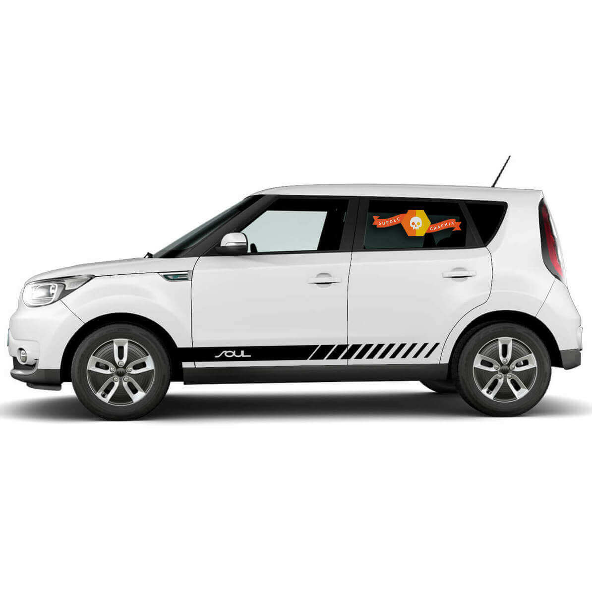 Soul Racing Side Stripes Vinyl Decals Kit for Kia Soul
