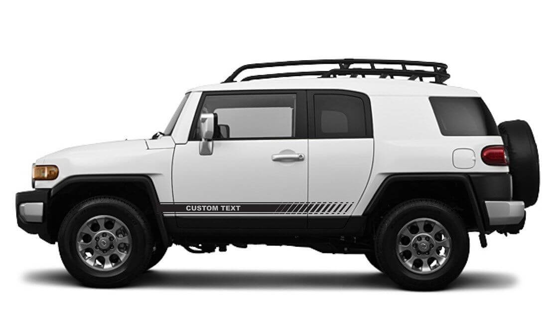Custom Racing Side Door Stripes Vinyl Decals Kit for Toyota FJ Cruiser