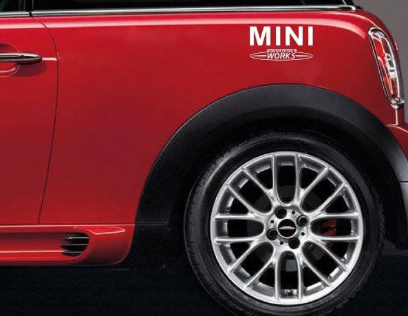 MINI JCW Style Fender Vinyl Decal Pair for Mini Cooper