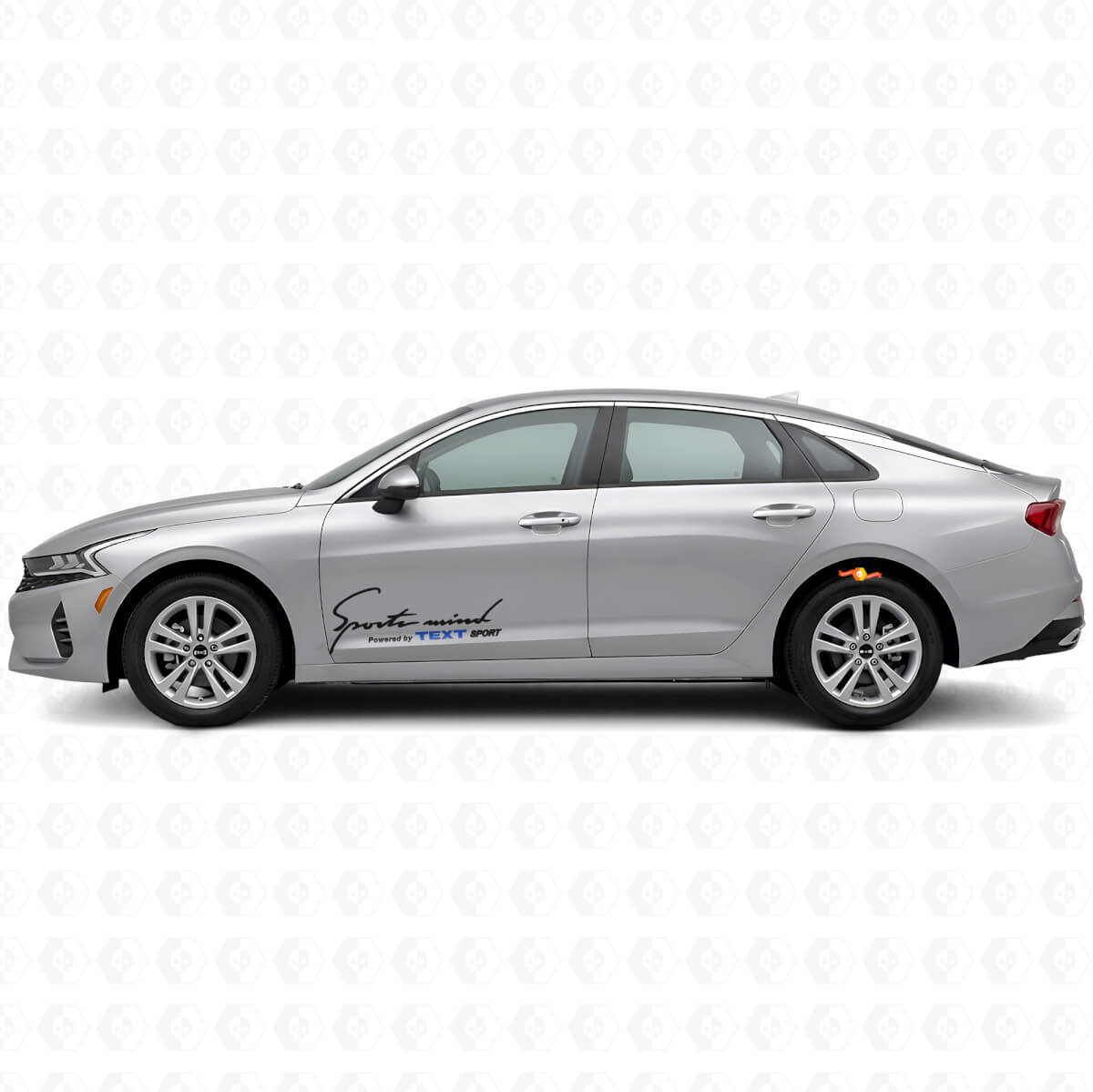 Sports Mind Powered by Kia Sport Side Vinyl Decal Set for Kia Vehicles