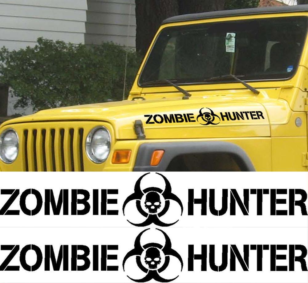 Bumper 4x4 Off Road Hunters JEEP Zombie Outbreak Sticker Decal 