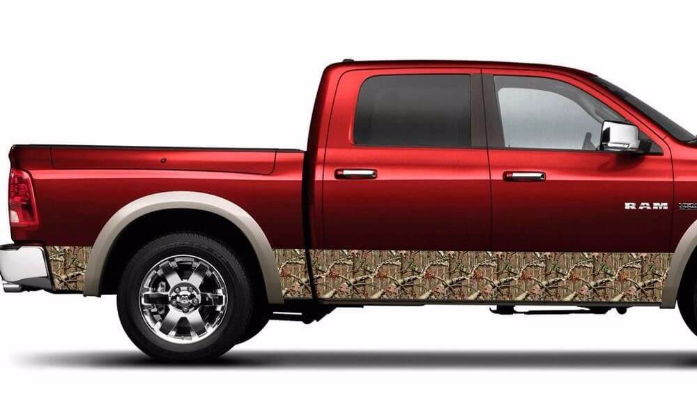 Camouflage Stripes Rocker Panel Vinyl Decal Sticker for Dodge Ram 1500