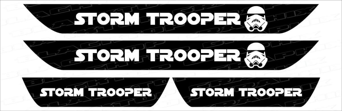Storm Trooper Door Sill Vinyl Decals for Dodge Charger 2006-2017