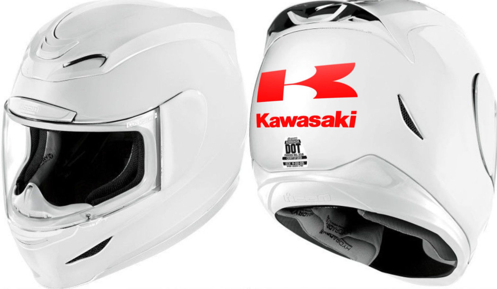 3 Kawasaki Moto Sticker per casco carenatura cisterna decalcomania moto ARAI