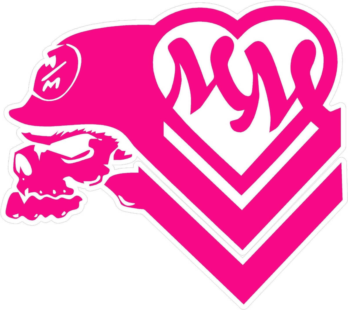 Metal Mulisha Style Skull Heart Decal id=2691