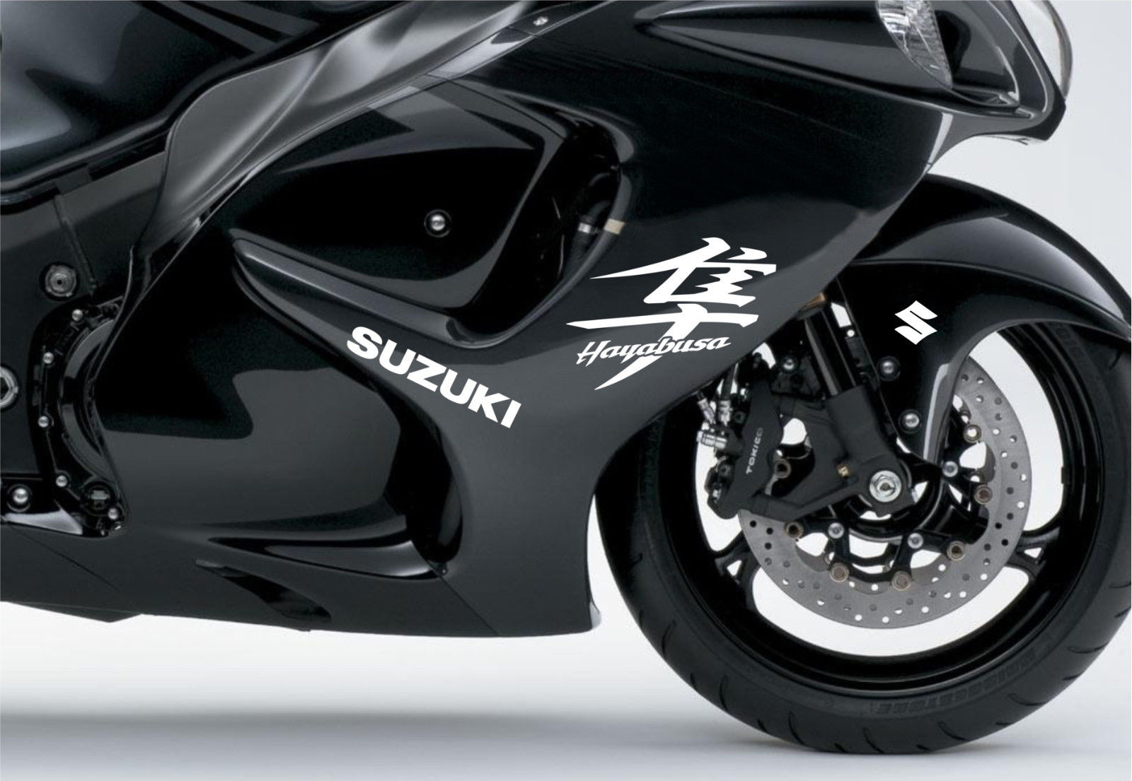 suzuki fairing stickers Product: Suzuki moto White hayabusa sticker for fairing