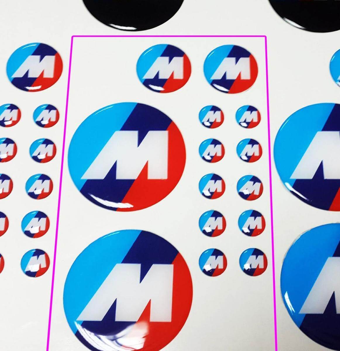 BMW M Power Performance 3d domed sticker decal emblems 14pcs
