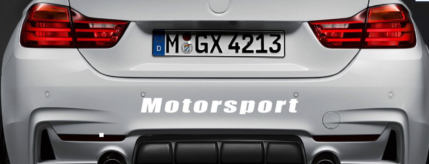 Motorsport Vinyl Aufkleber Aufkleber Sportwagen Rennaufkleber Emblem Stoßstange Logo WEISS