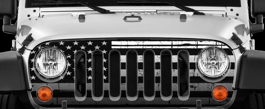 Amerikanische Flagge-Distressed Wrap Vinyl Haut Aufkleber Jeep Wrangler
