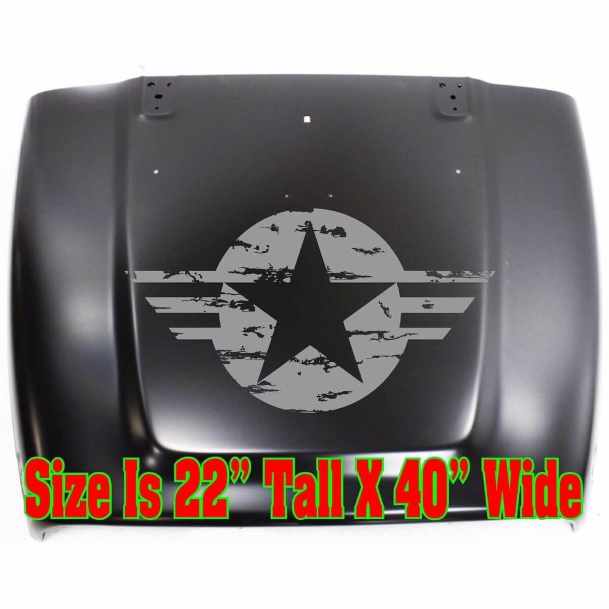 HOOD USMC US Army USAF Star Veteran Distressed (cut) Decal Sticker USA Seller