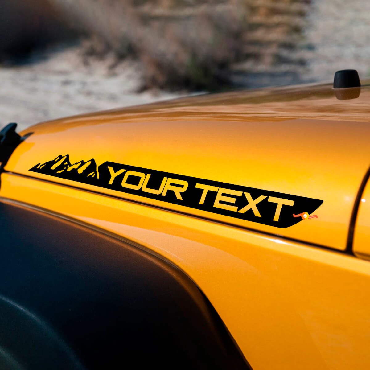 Mountain Styloe Side Hood Vinyl Decal for Jeep Wrangler JK JL