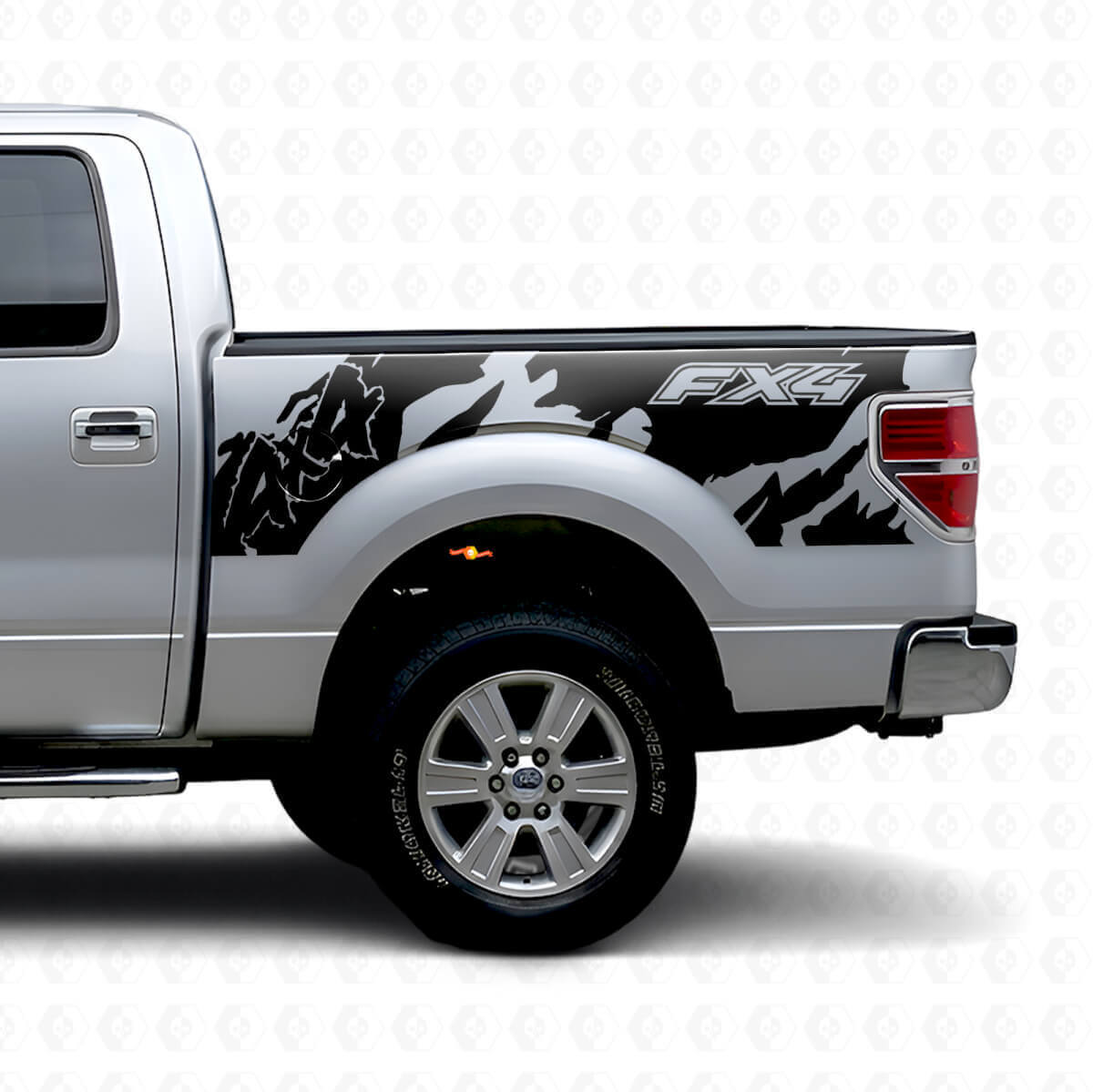FX4 4x4 Off Road Style Rear Side Vinyl Decal for Musclecar truck 2010-2020